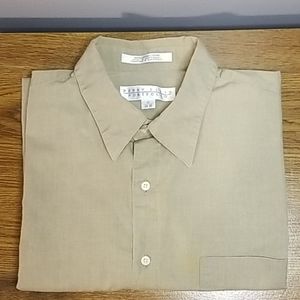 <PERRY ELLIS> Long Sleeve 100% Cotton Dress Shirt